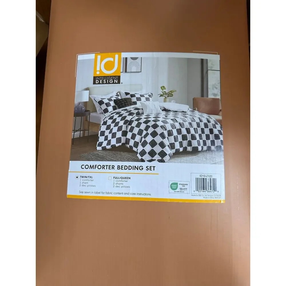 Intelligent Design Lana Checkered Midweight Comforter Set Full/Queen Size